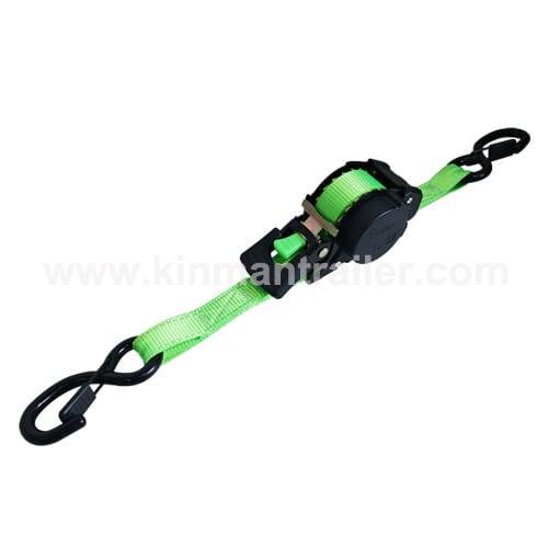 1inch Automatic Retractable Ratchet Tie Down Strap with S-Hooks