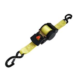 2inch Heavy Duty Self Retractable Ratchet Tie Down Strap with S-Hooks