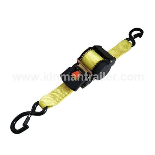 2inch Heavy Duty Self Retractable Ratchet Tie Down Strap with S-Hooks